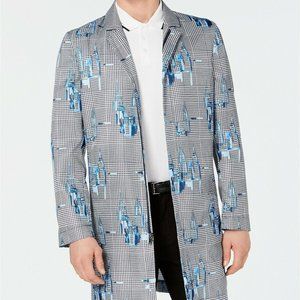 Graphic Print Men's/Unisex Overcoat, Size M